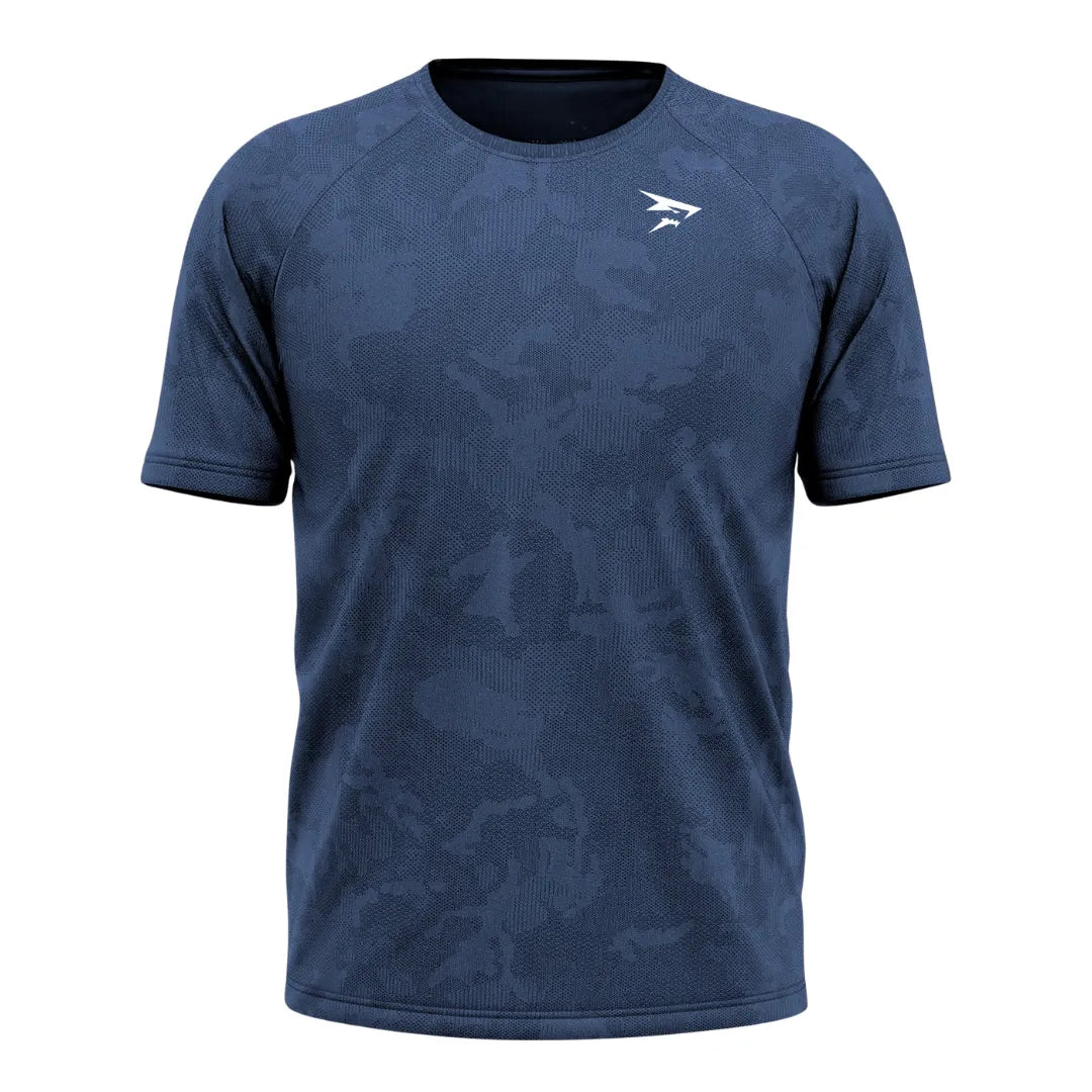 Dry-Kurzarmshirt – Blau – Nahtlos