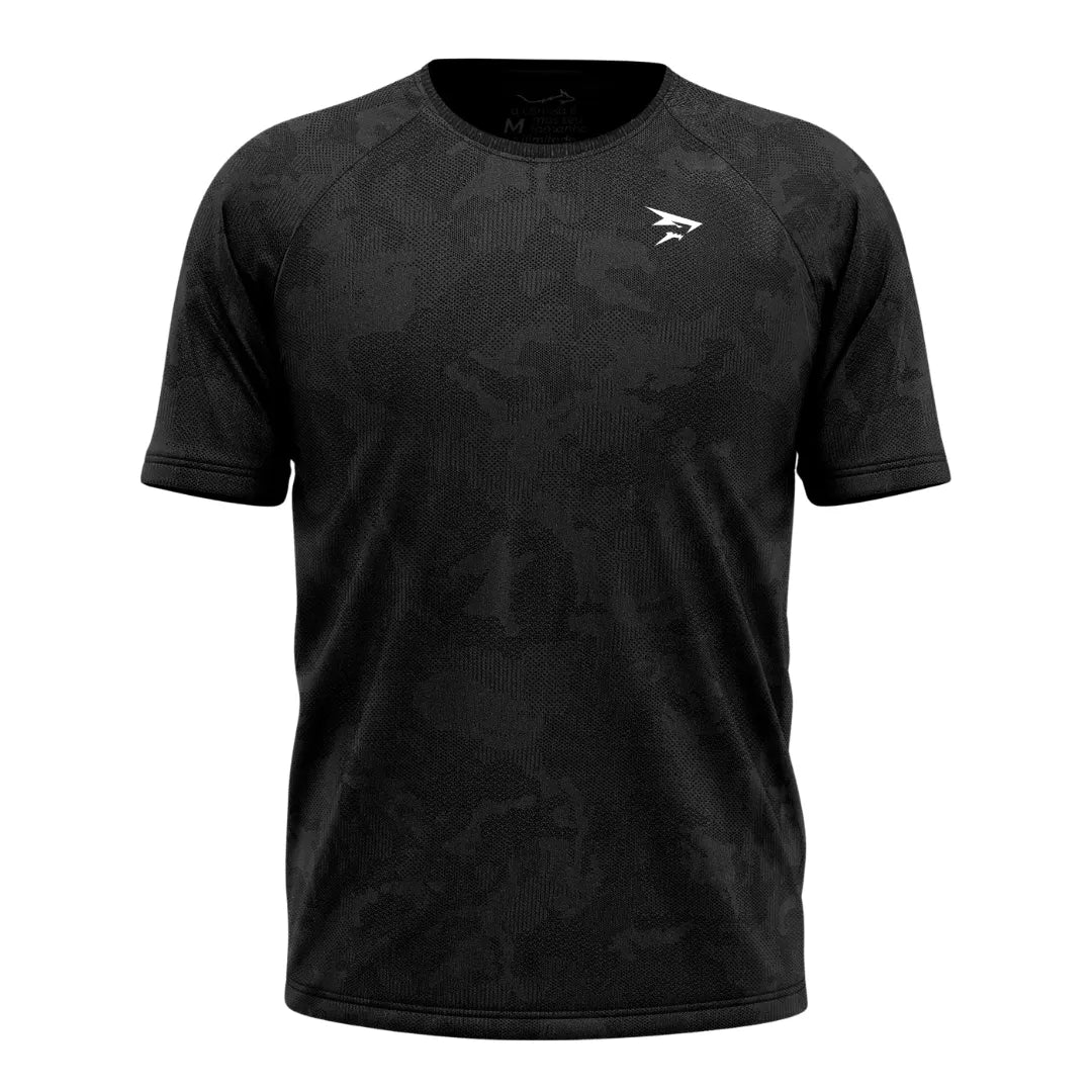Dry-Kurzarmshirt – Schwarz – Nahtlos