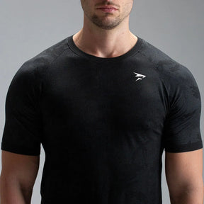 Dry-Kurzarmshirt – Schwarz – Nahtlos