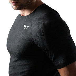 Dry-Kurzarmshirt – Schwarz – Nahtlos