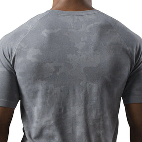 Nahtloses, schnelltrocknendes Kurzarmshirt – Grau