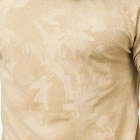 Nahtloses Kurzarm-Funktionsshirt – Beige