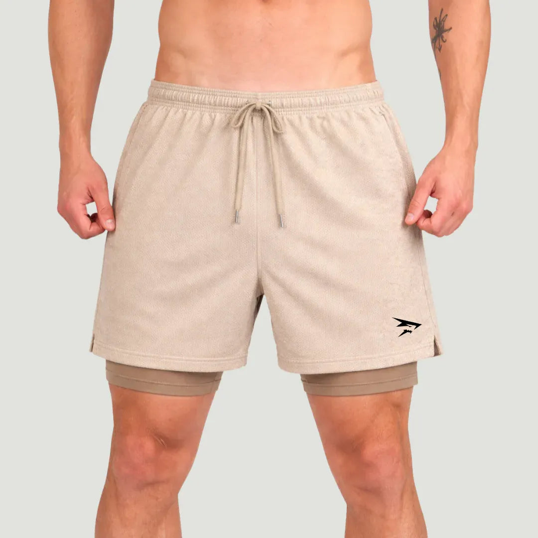 Set: 1 Kompressionsjacke + 1 Paar 2-in-1-Kompressionsshorts