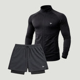 Set: 1 Kompressionsjacke + 1 Paar 2-in-1-Kompressionsshorts