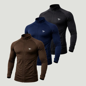 3er-Set Herren-Sportjacken mit UV-Schutz