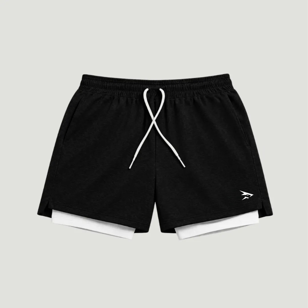 Herren-Kompressionsshorts (Dry-Fit) mit weißem Innenfutter