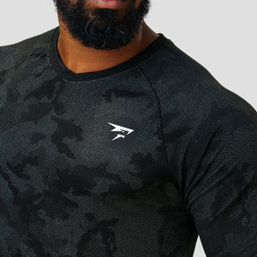 Dry-Langarmshirt – Schwarz – Nahtlos