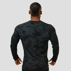 Dry-Langarmshirt – Schwarz – Nahtlos