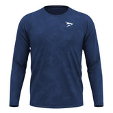 Langarm-Funktionsshirt – Blau – Nahtlos