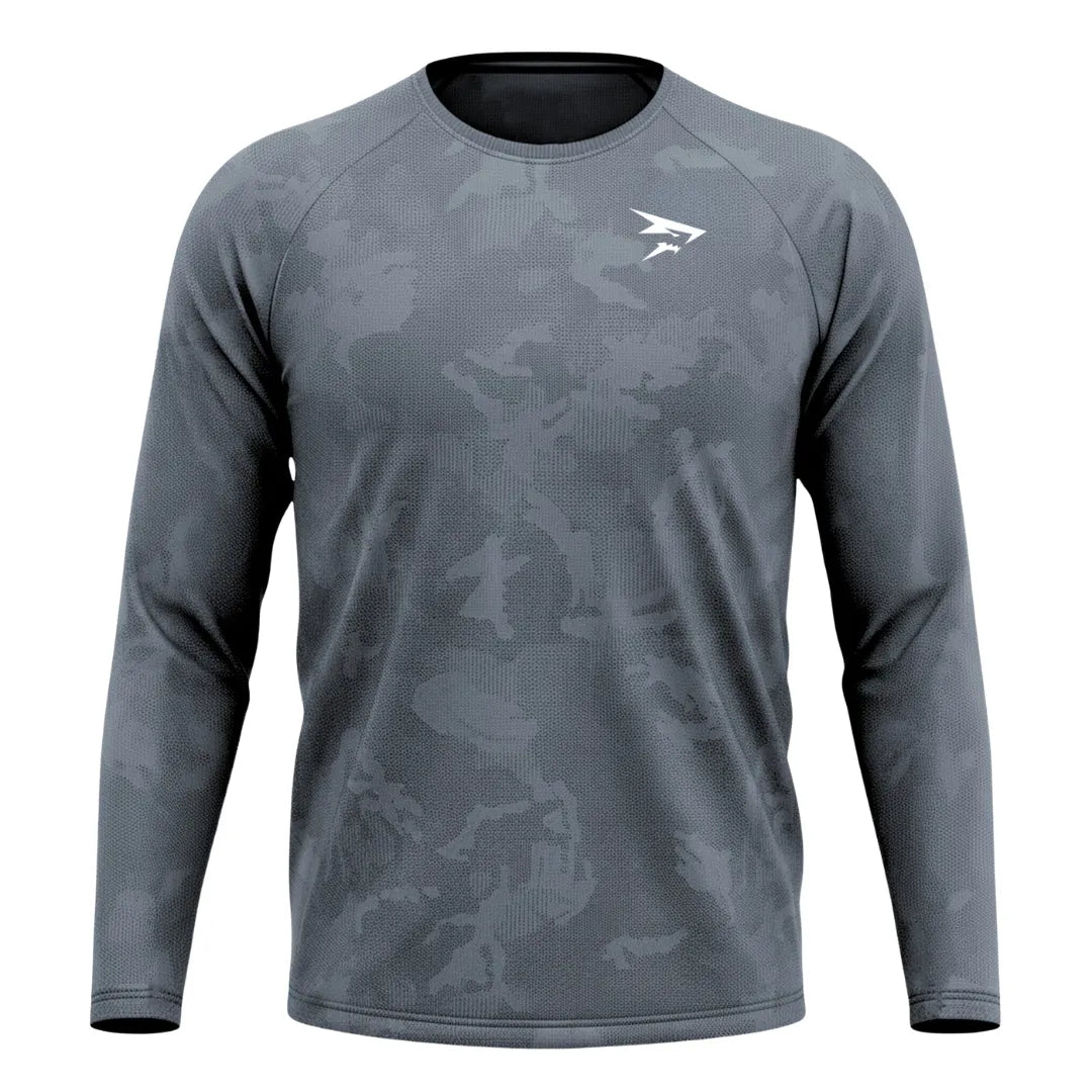 Langarm-Funktionsshirt – Grau – Nahtlos