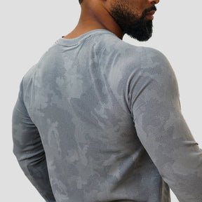 Langarm-Funktionsshirt – Grau – Nahtlos