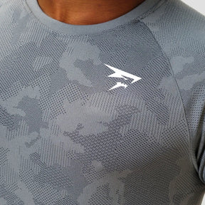 Langarm-Funktionsshirt – Grau – Nahtlos