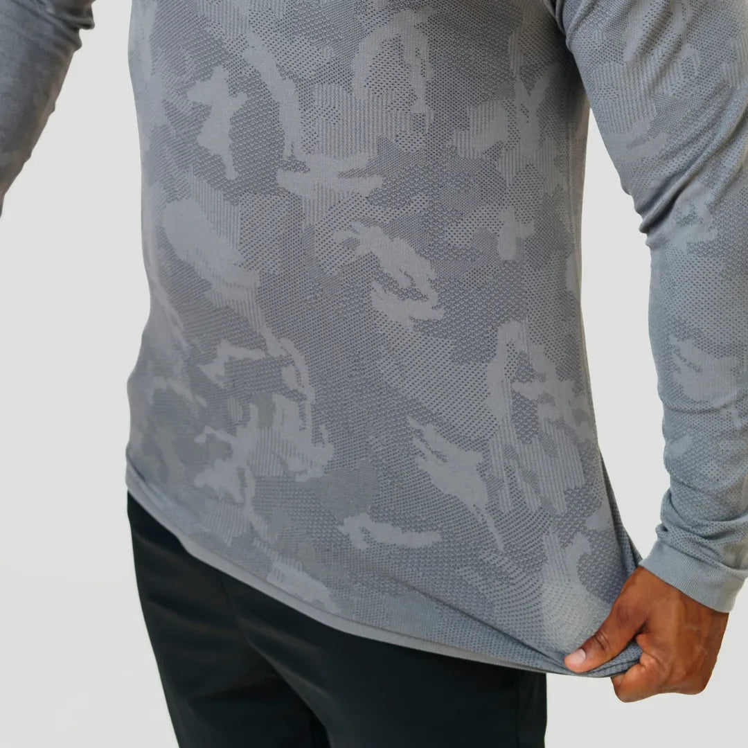 Langarm-Funktionsshirt – Grau – Nahtlos