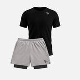 Dry-Fit-Set: 1 T-Shirt + 1 Paar Kompressionsshorts