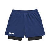 Dunkelblaue Kompressions-Shorts mit Dri-Fit-Technologie