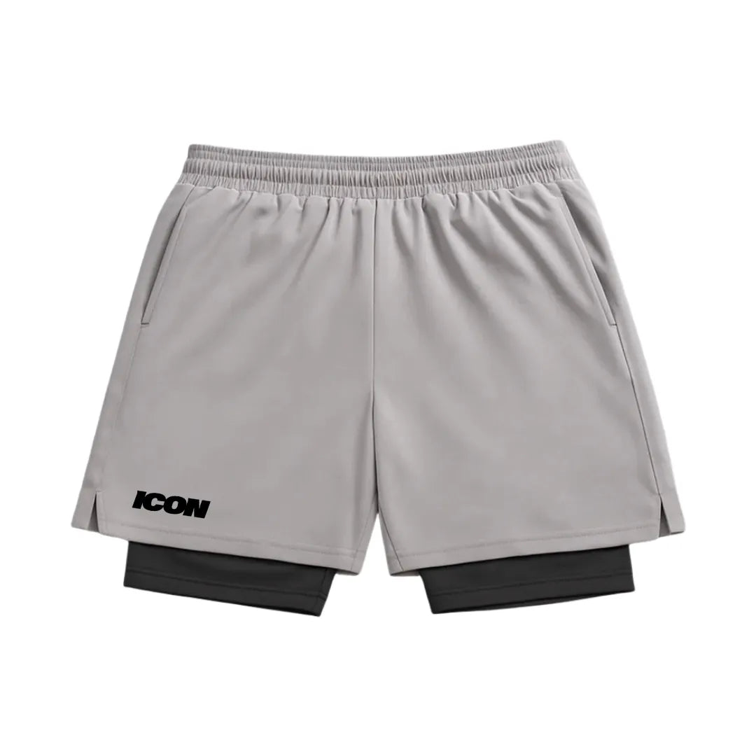 Graue Kompressions-Shorts aus Dri-Fit-Material