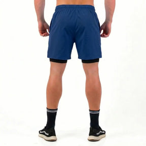 Dunkelblaue Kompressions-Shorts mit Dri-Fit-Technologie