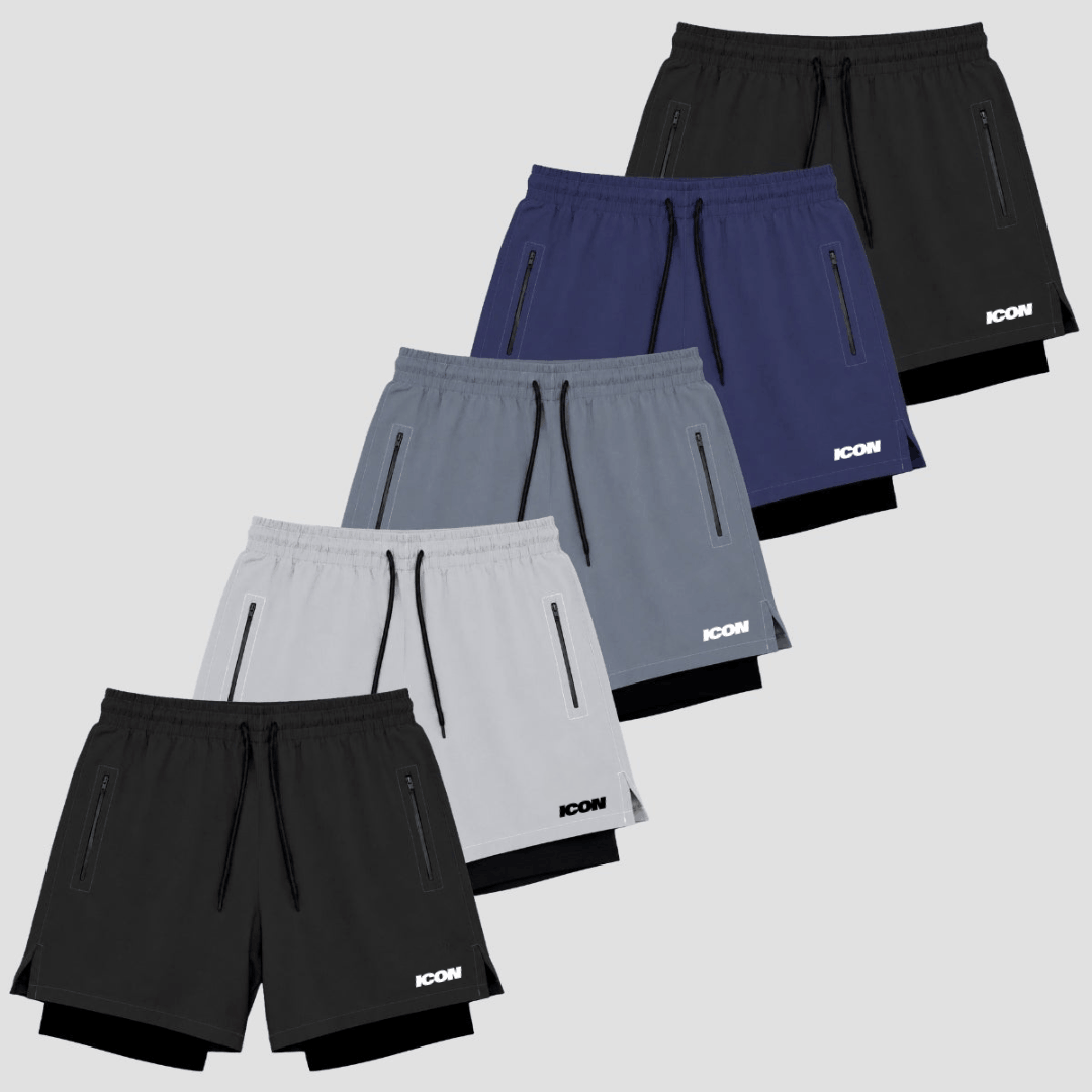 Hybrid-Performance-Kompressionsshorts mit Dry-Fit-Technologie (5er-Pack)
