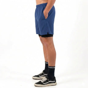 Dunkelblaue Kompressions-Shorts mit Dri-Fit-Technologie